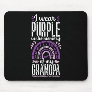 Pancreatic Cancer in Memory of Grandpa Rainbow Pur Mouse Pad