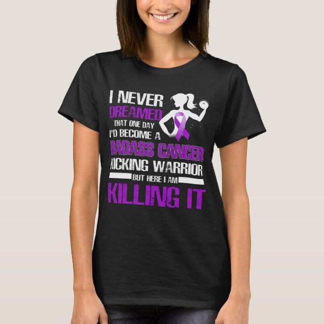 pancreatic cancer kicking warrior women T-Shirt (Front)