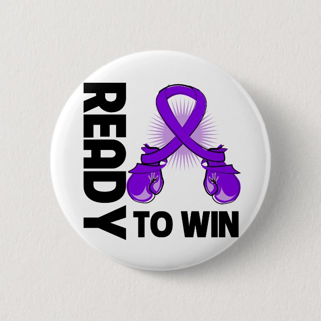 Pancreatic Cancer Ready To Win 6 Cm Round Badge (Front)