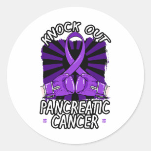 Pancreatic Cancer Shirt Adenocarcinoma Stomach Box Classic Round Sticker