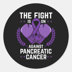 Pancreatic Cancer Shirt Chemotherapy Stomach Boxin Classic Round Sticker