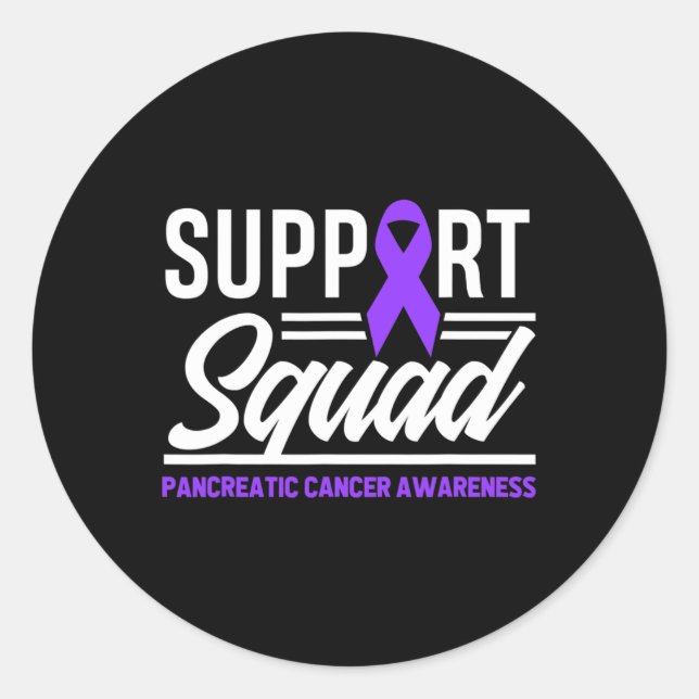 Pancreatic Cancer Support Squad Pancreatic Cancer  Classic Round Sticker (Front)