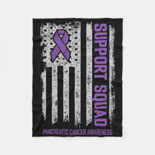 Pancreatic Cancer Support Squad Pancreatic Cancer Fleece Blanket