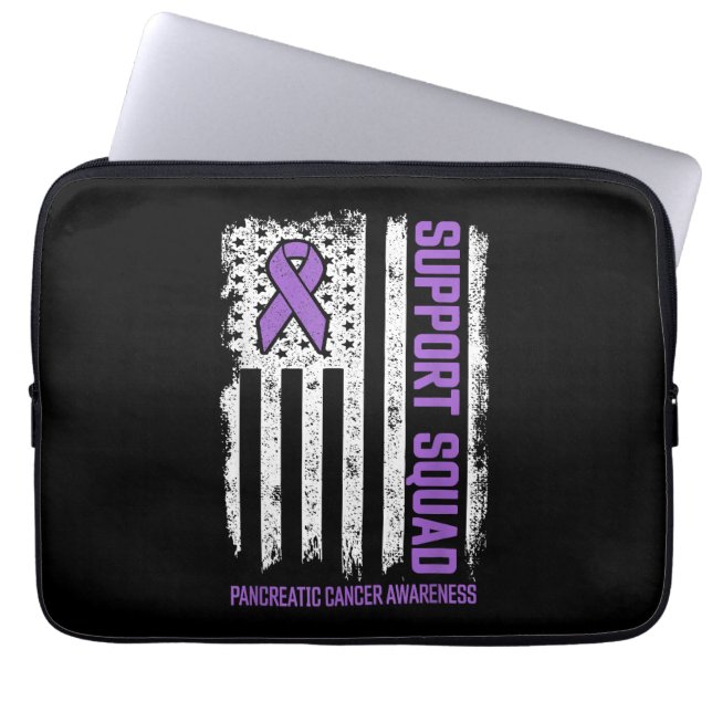 Pancreatic Cancer Support Squad Pancreatic Cancer  Laptop Sleeve (Front)