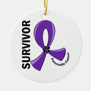 Pancreatic Cancer Survivor 12 Ceramic Tree Decoration
