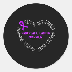 Pancreatic Cancer Warrior Classic Round Sticker