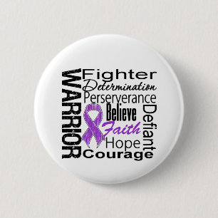 Pancreatic Cancer Warrior Collage 6 Cm Round Badge