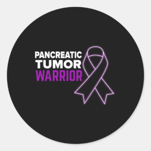 Pancreatic Tumour Survivor Cancer Awareness Pancre Classic Round Sticker