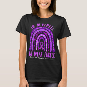 Pancreatic Warrior Rainbow In November We Wear Pur T-Shirt