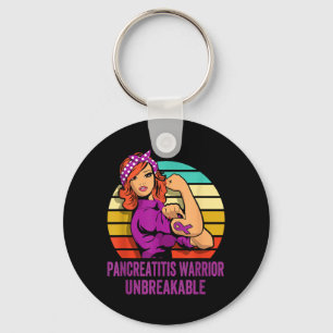 Pancreatitis Warrior Shirt Unbreakable Key Ring
