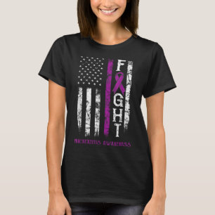 Pancreatitis Warrior Us Flag T-Shirt