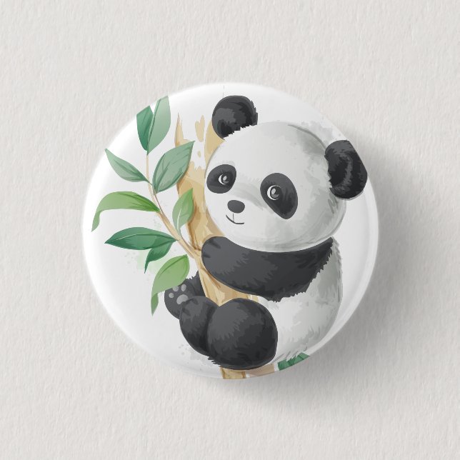 Panda 3 Cm Round Badge (Front)