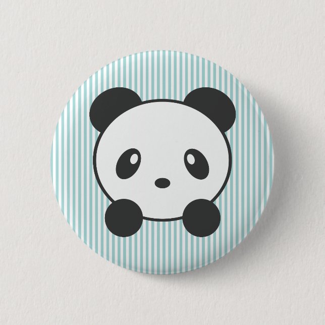 Panda 6 Cm Round Badge (Front)