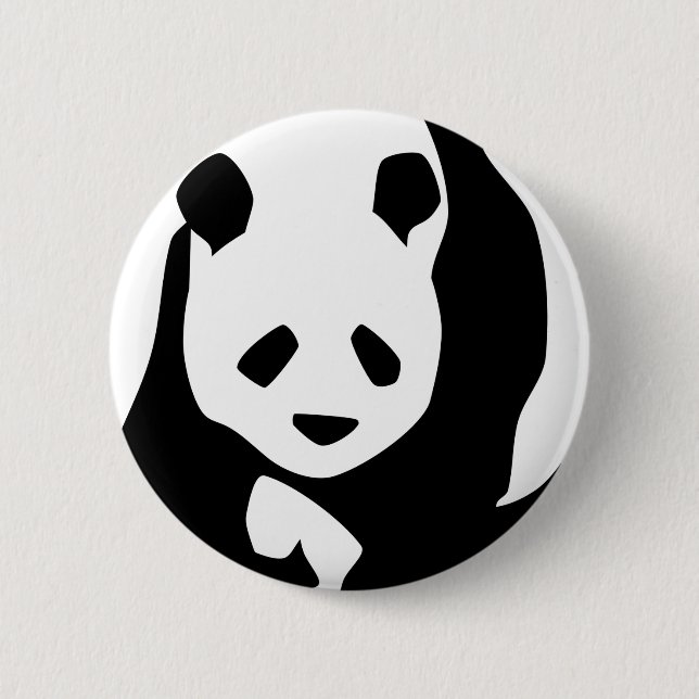 Panda 6 Cm Round Badge (Front)