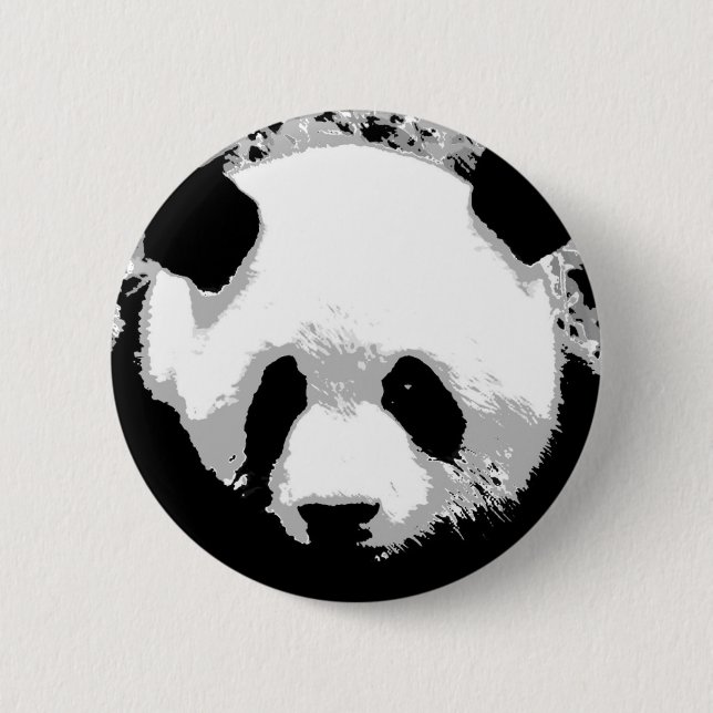 Panda 6 Cm Round Badge (Front)