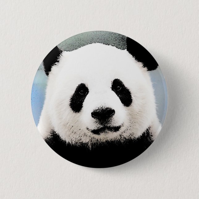 Panda 6 Cm Round Badge (Front)