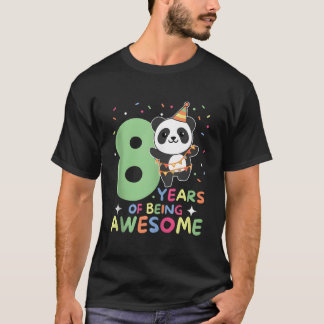 Panda 8Th For Eight Panda T-Shirt