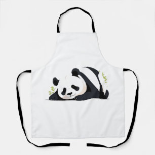 Panda Adorable Cute Animal Sleeping Relaxing Calm Apron