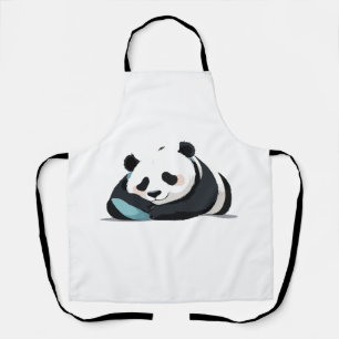 Panda Adorable Cute Animal Sleeping Relaxing Calm Apron