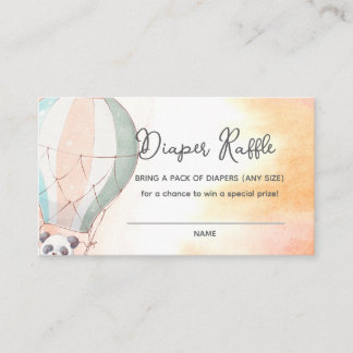 Panda Adventure Awaits Diaper Raffle Enclosure Card
