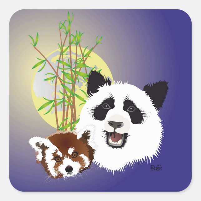 Panda (Ailuropoda melanoleuca) sticker (Front)