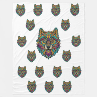 Panda and Abstract Wolf Art Big Size Blanket – Mod