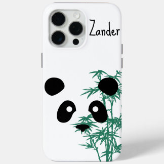 "Panda and Bamboo" Customisable iPhone 15 Pro Max Case
