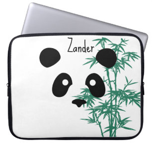 "Panda and Bamboo" Customisable Laptop Sleeve
