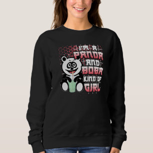 Panda And Boba Tea Kind Of Girl Bubble Tea Premiu Sweatshirt