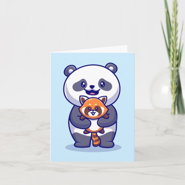 Panda and Fox Card (Front)