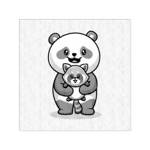 Panda and Fox Self-inking Stamp