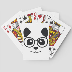Panda And Glasses Playing Cards