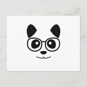 Panda And Glasses Postcard