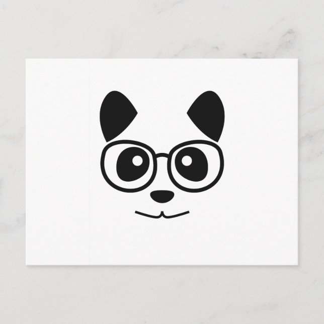 Panda And Glasses Postcard (Front)