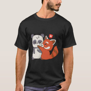 Panda And Ted Panda Kawaii T-Shirt