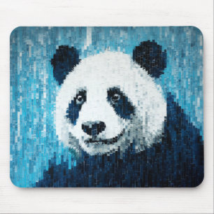 Panda Animal Art Decor Paint Mosaic Mouse Pad