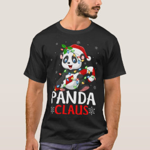 Panda Animal Lover Xmas Funny Panda Claus Christma T-Shirt