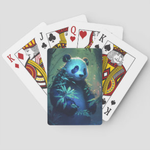 Panda Animal Portrait Painting Wildlife Outdoors  Playing Cards