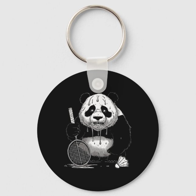 Panda Animals Badminton Shuttles  Key Ring (Front)