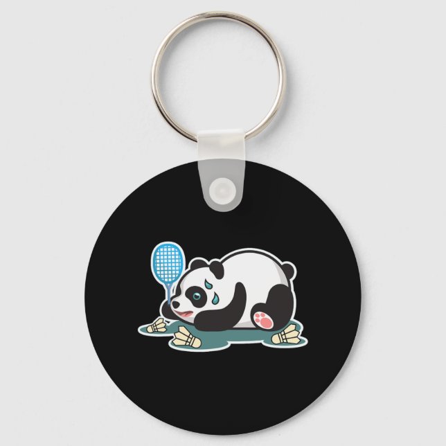 Panda Animals Badminton Shuttles  Key Ring (Front)
