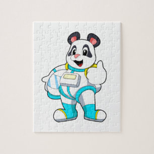 Panda as Astronaut with Costume Jigsaw Puzzle