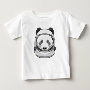 Panda as Astronaut with Helmet Baby T-Shirt