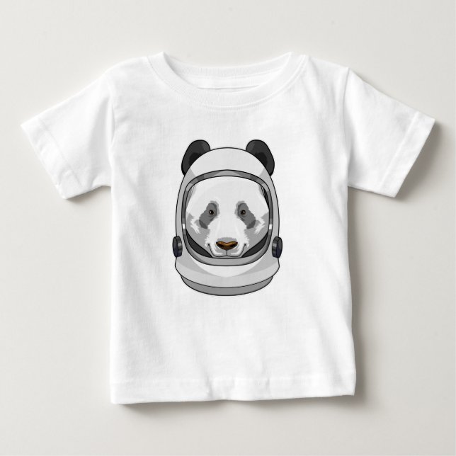 Panda as Astronaut with Helmet Baby T-Shirt (Front)