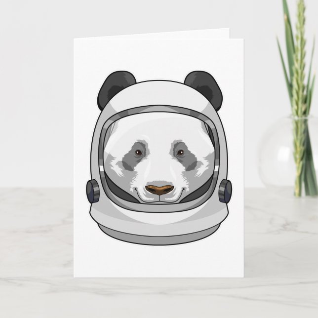 Panda as Astronaut with Helmet Card (Front)