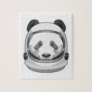 Panda as Astronaut with Helmet Jigsaw Puzzle
