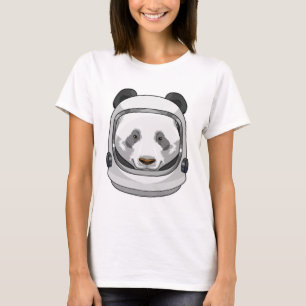 Panda as Astronaut with Helmet T-Shirt