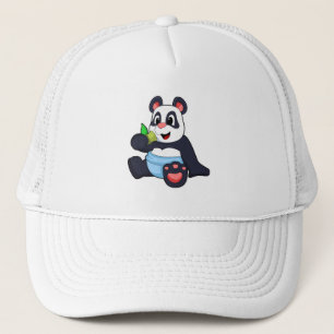 Panda as Baby with Bambus Trucker Hat