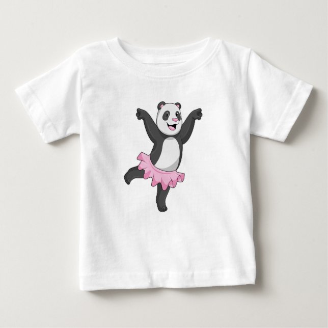 Panda as Ballerina at Ballet Baby T-Shirt (Front)