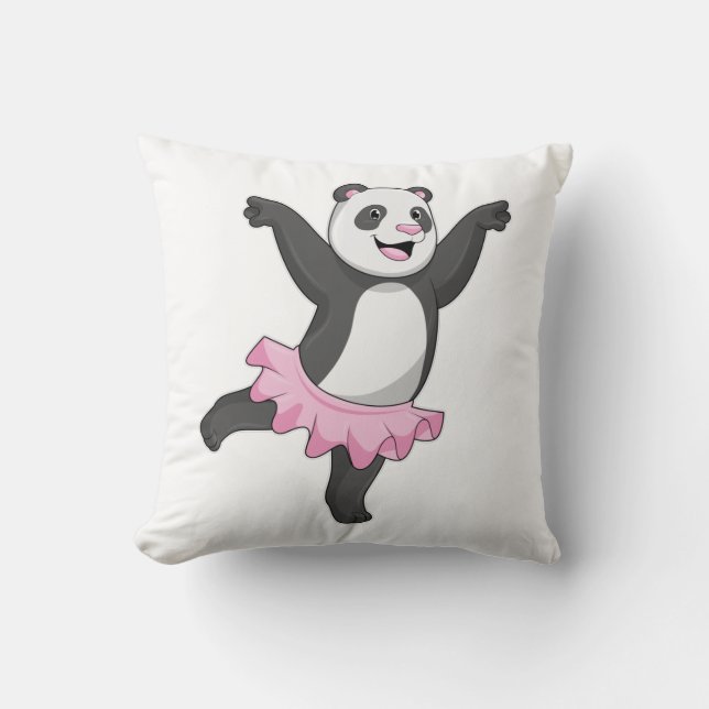 Panda as Ballerina at Ballet Cushion (Front)