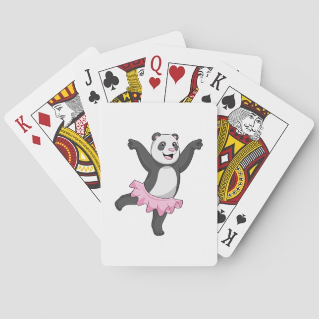 Panda as Ballerina at Ballet Playing Cards (Back)